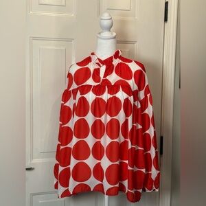 Red Polka Dot Blouse